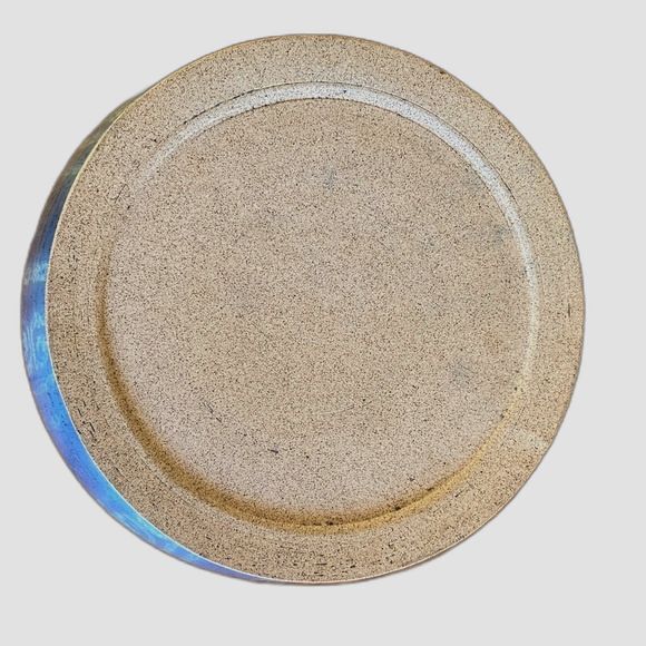 Large Blue Glazed Salad Bowl Pottery - Picture 2 of 15